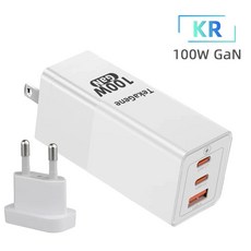PD 100W GAN 프로 USB 충전기 노트북용 고속 S24 맥스 휴대폰 16 타입, 04 KR 100W White, 한개옵션1