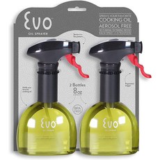 啵比小舖現貨美國 EVO Oil Sprayer 玻璃噴油器，健康控油，廚房好幫手, 2個, 黃色 8 盎司-"塑膠瓶"二入(套裝), 532ml