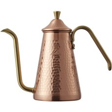 카리타 칼리타 쓰바메산조 커피포트 구리 23.7온스700ml 얇은 입 노즐 직화 일본산 슬림 700CU #52203 드립포트 주전자 커피 메이커 야칸 서버 보리차 화이트, 700ml, Copper