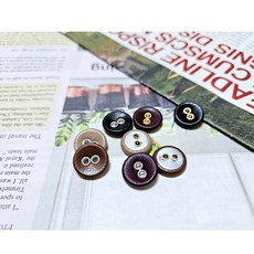 [1SET 다섯개]가죽싸개단추 레자인조가죽단추 자켓수선 의류부자재 돼지코 골드 단추, 13mm, 5개, 진베이지