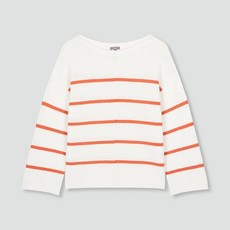 JAJU 여 부클 스트라이프 7부 니트 J115202101032 650238