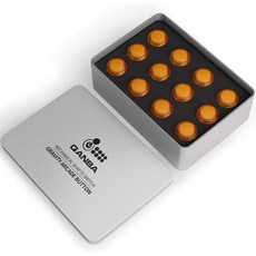 칸바 그래비티 KS 기계 샤프트 무음 푸시 버튼 24mm 스냅인박스형클리어 그린 블랙 E0912개, 3) Clear orange D11