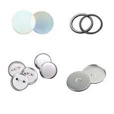 百獅 徽章製作機 DIY材料包 馬口鐵胸章機 DIY胸章機器, 徽章基礎材料包, 1個