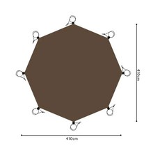 대형 캠핑 매트 육각형 팔각형 방수 그라운드 시트 발자국 피크닉 타프 차양 쉐이드 해변, octagonal 4.1x4.1m 1