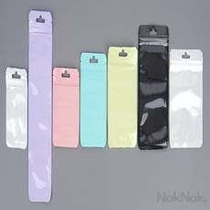 낙낙 마켓 컬러 소분 지퍼백 (6~10CM) 포장지퍼백, 6x10 - 옐로우그린, 상세표기, 미니(XS), 1개, 1개