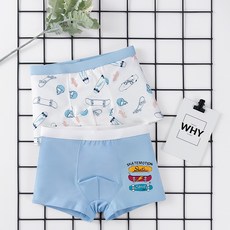 MIKA SHOP 特級親膚舒棉兒童內褲2入組 平口款 滑板 棉質 舒適透氣男童女童內褲
