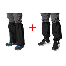 1+1 2장 방수발토시 하이포라발수 국내산 위생발토시 스패츠 등산 제초작업 세차장, 방수발토시하이포라_블랙1장(치마형)블랙1장(양밴드형)