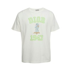 크리스찬 디올 중고 그래픽 프린트 크루 넥 티셔츠