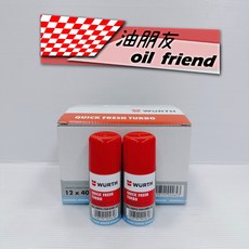 油朋友 新包裝 1瓶190 WURTH QUICK FRESH ACTIVE 冷氣空調清潔劑，快速除臭，抑制黴菌，操作簡單, 1個, 新版40ml, 40ml