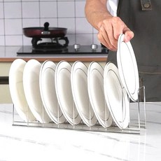마마마켓 스텐 접시 정리대, 실버