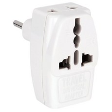 Dr.AV 聖岡科技 萬國轉換插頭 歐規小圓3插 旅行用轉換插頭 UTA-83, 白色, 1個, 4cm