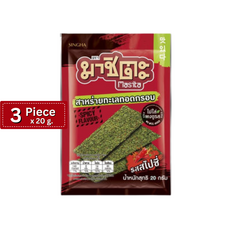 [타이총알배송] 태국김과자 MASITA 매운맛 맛있다, 3개, 20g