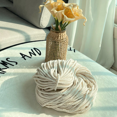 공장직영 고양이 스크래쳐 면줄 면로프 6 8 10mm / 1M, 1개, 아이보리