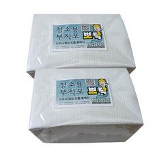 뽀닥깨닥또닥 뽀닥 청소용부직포 건식과 습식을 겸한 엠보레이온 대형 450X300 mm 60장 2개
