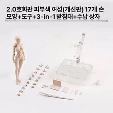 데생 피규어 인체모형 마네킹 미술용 구체관절인형, 스킨 여성, 남성 15cm 여성 13.5cm, 1L