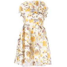 키카바르가스 에밀리 플로럴 프린트 스트랩리스 드레스