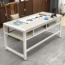 서예 테이블 붓 취미 100x60x80cm 가정용 거실 동양화 예술, H. 흰 국수+흰 다리브러쉬홀더 포함