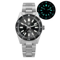 Watchdives WD1965 V2 쿼츠 시계 VH31 스윕 세컨드 무브먼트 빛나는 돔형 사파이어 20Bar 방수 38mm 빈티지