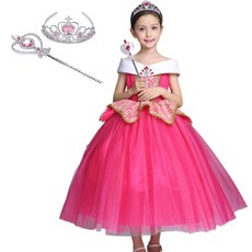 Uni Angel 高級粉色公主裙+皇冠+魔法棒套裝