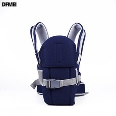 DFMEI 雙肩加腰帶 加厚帽子 嬰兒揹帶 加大承重 外貿, 藏青