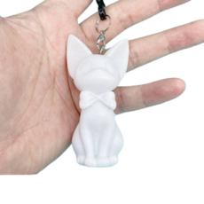 클로이영 무지 고양이 키링 만들기 diy 푸어링, 10개, 화이트