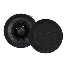 Rockville CC4T 블랙 10.2cm(4인치) 70V 천장 스피커 페인트 가능한 플러시 마운트 그릴 회전 트위터 8옴 호환 레스토랑 사무실 및 상업용 오디오에