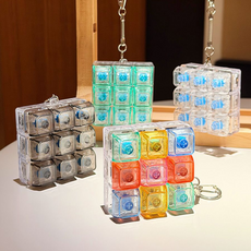 키보드 딸깍이 키링 led키보드키캡키링4구 기계식 키보드 테트리스 키보드키링, 1개, 녹색