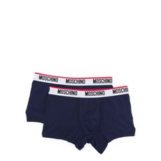 모스키노 로고 웨이스트밴드 복서 브리프 2팩 세트