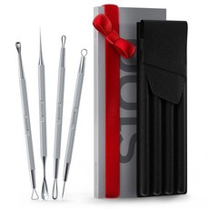 수보르나 여드름 포퍼 도구 키트 | 밀리아 리무버 얼굴 추출용 랜싯 얼굴용 화이트 헤드 추출기 코메돈 블랙헤드 바늘 및 낭종 제거, 1