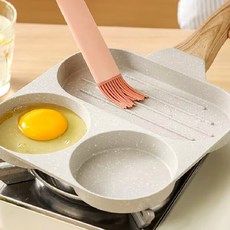 NHR 인덕션 직화겸용 3구 후라이팬 에그팬, NHR인덕션3구에그후라이팬, 1개