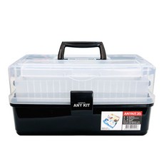 애니키트 35호 다용도 공구함 공구박스 부자재보관함 투명 수납함, 1개