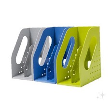 사무실 책상정리 서류보관 세로형 칸막이 플라스틱 파일꽂이 문서정리함 컬러, 1개, 그레이