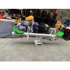 시소 기구 놀이터 공원 스프링 에어바운스 용수철 2인용 실외, 화이트, 1개