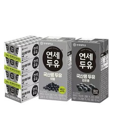 연세두유 국산콩 두유 96팩 (약콩72+검은콩24), 96개, 190ml