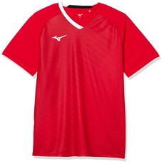 Mizuno 테니스웨어 게임 셔츠 반소매 62JA0007 레드 일본 S (일본 사이즈 S에 해당)
