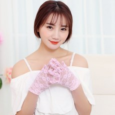 女士薄款蕾絲防曬手套 婚禮儀式表演手套