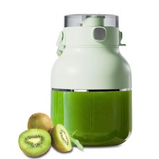 PYHO 무선 믹서기 1000ML 블랜더 충전형 수 있어 편리하고 미니 믹서기 강력 사무실이나 야외에서, 그린