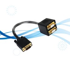 StarTech.com 스타텍 모니터 분배기 1피트 VGA to 스플리터 케이블 M F 듀얼 YA