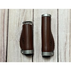 火雞TtH 頂級 GYES 純牛皮復古手工鎖式人體工學握把 長短把 真皮手握 轉把適用, 1個