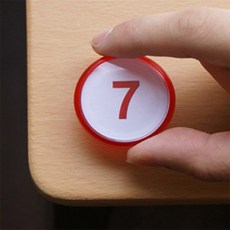 다비모아 숫자번호판 10P 캐비넷번호표, 빨강 1~10