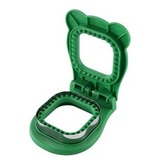 언크러스터블 샌드위치 실러 커터 크러스트리스 사각형 빵 토스트 몰드, 1개, 4. Green