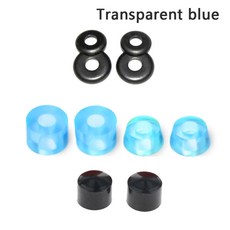 1 세트 스케이트보드 트럭 재구성 키트 부싱 와셔 피벗 컵 충격 흡수 장치 5In, 4)Transparent blue