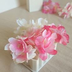 벚꽃잎 벚꽃조화 꽃송이 3송이짜리 100개 1봉지 인조 인테리어 봄 장식, 1개, 진핑크