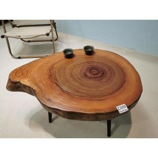 원목 우드 슬랩 테이블 좌식 다다미 와비사비 INS 감성 일본식 인테리어 거실 소형, Z3050 72-51-36.5(6.5T)