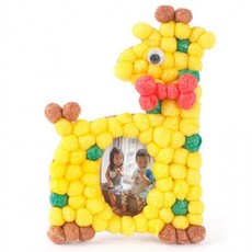 기린 미니액자 만들기 키트 5인 조립 옥수수 미술활동 놀이콘 물붙이, 1개, 상세페이지 참조