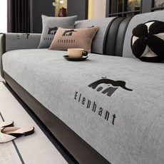 쇼파패드 카우치 인테리어 두꺼운 패브릭 소파매트, 1개, M. 만상-중회색