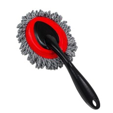 Detailer's Preference 스페이드 헤드가 있는 미니 극세사 먼지떨이 브러시 31.8cm(12.5인치) 자동차 내부 청소 도구 먼지 애완 동물 털용 스크린, 1개