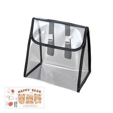 HAPPY BEAR 機車防水收納袋 附貼紙, 黑