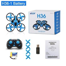 JJRC H36 미니 RC QUA 학위 360 제어 4CH 헬리콥터 모드 드론 플립 OPTER 원격 를위한, H36 Blue 1Battery, 1개