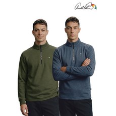 아놀드파마 아놀드파마 프리미엄 간절기용 약기모 남성 집업 하프넥 티셔츠